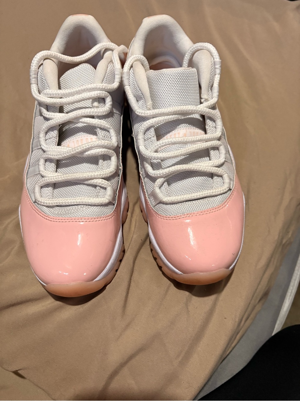 Women Pink and White Jordan Sneakers